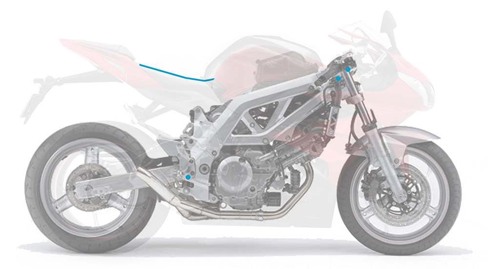SV650 using Triumph 675 ergonomics