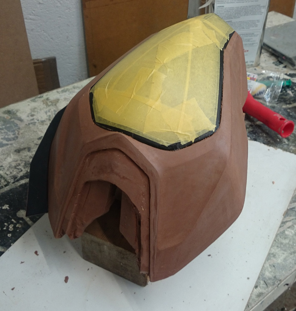 Clay headlight ready for moulding