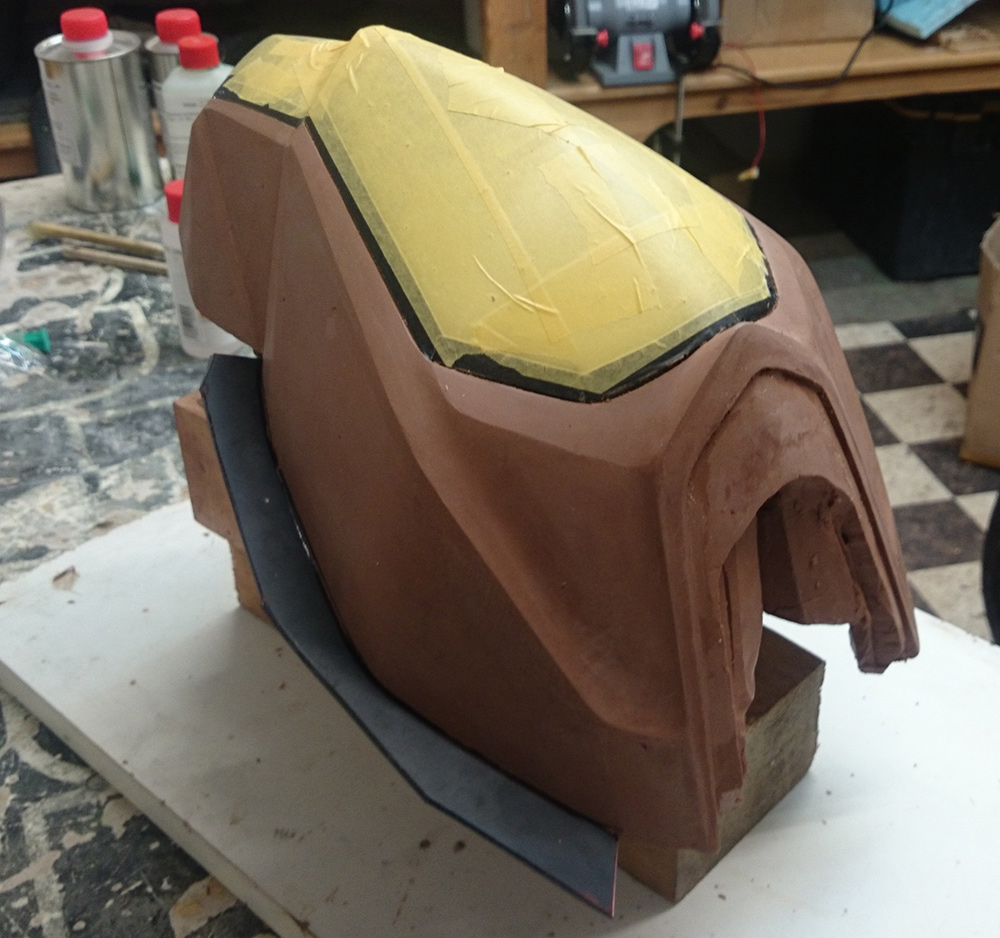 Clay headlight ready for moulding