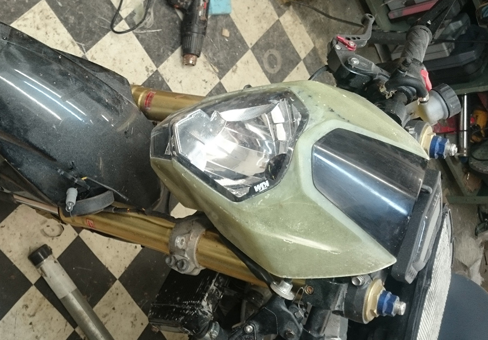 Fibregalss headlamp part