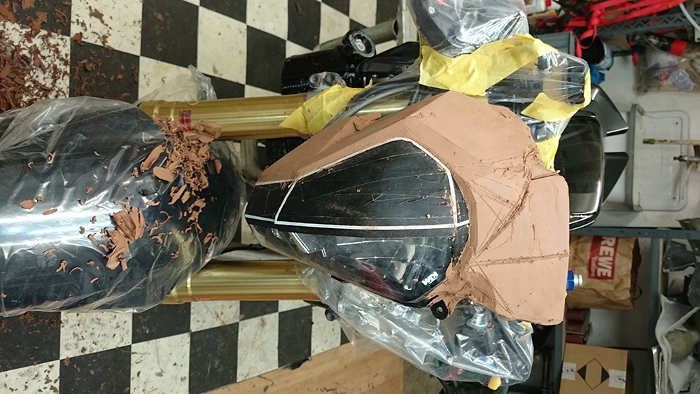 Clay model headlight