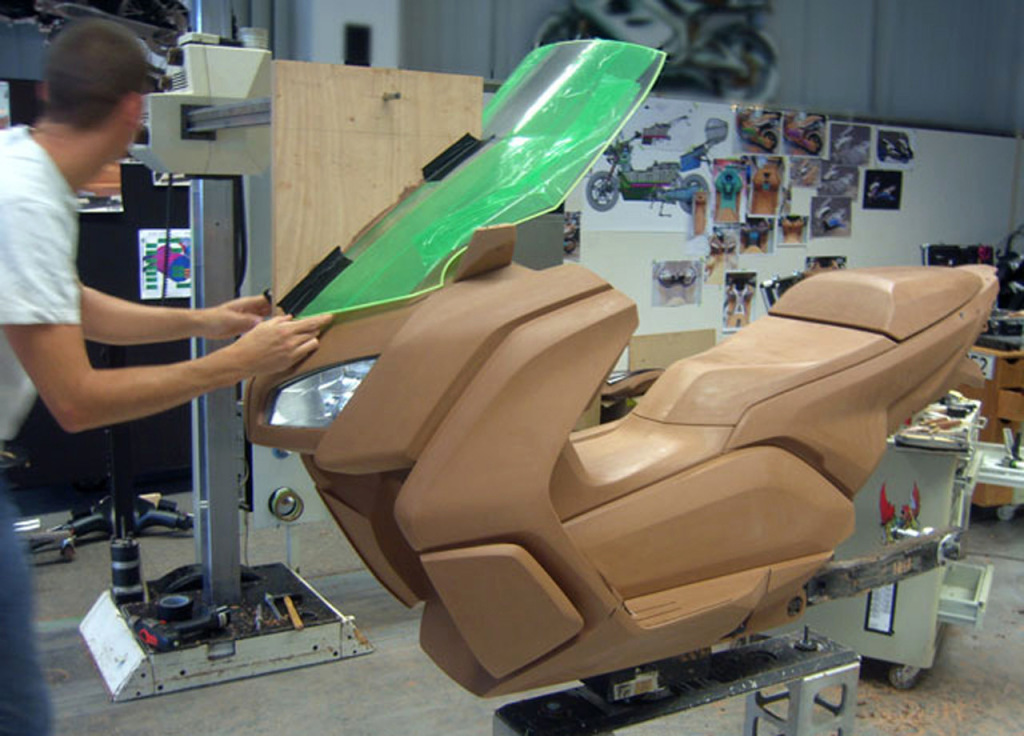 BMW C-Evolution electric scooter clay model
